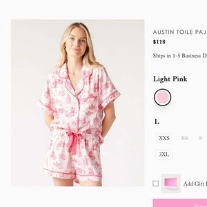 Katie Kime Austin Toile Pajama Shorts Set